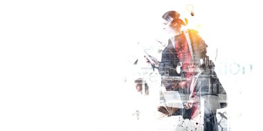 İş ekibi konsepti. Karışık ortam