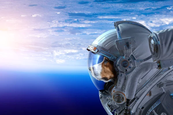 Första resa till rymden. Mixed media — Stockfoto