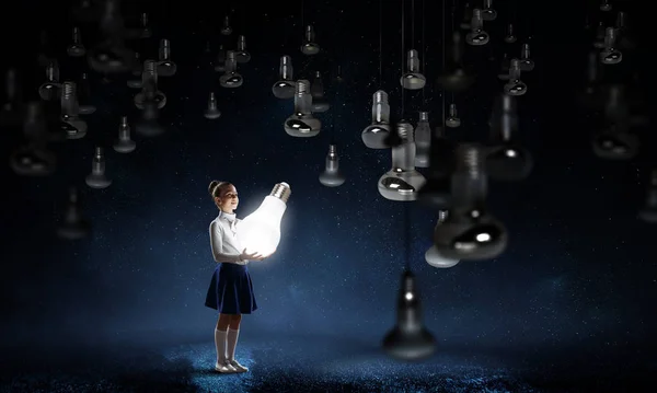 The light of education. Mixed media — Stock Photo, Image