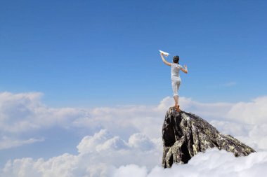 Pilot olmayı hayal etmek. Karışık ortam