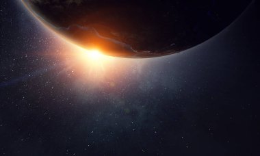 Benzersiz Bizim evrenimiz. Karışık teknik