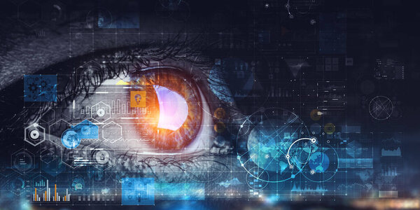 Person identification and scanning . Mixed media