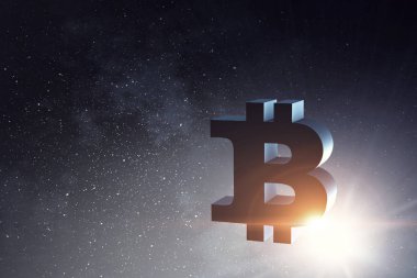 Kripto para birimi alanı. 3d render