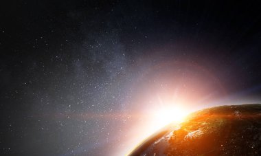 Benzersiz Bizim evrenimiz. Karışık teknik