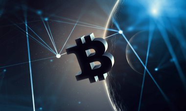 Kripto para dünyası. 3d render