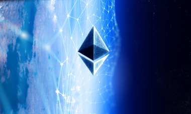 Kripto para birimi alanı. 3d render