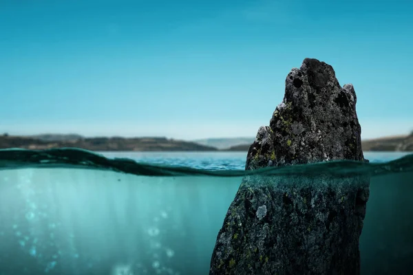 Čisté podvodní pozadí. Smíšená média — Stock fotografie