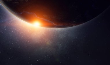 Benzersiz Bizim evrenimiz. Karışık teknik