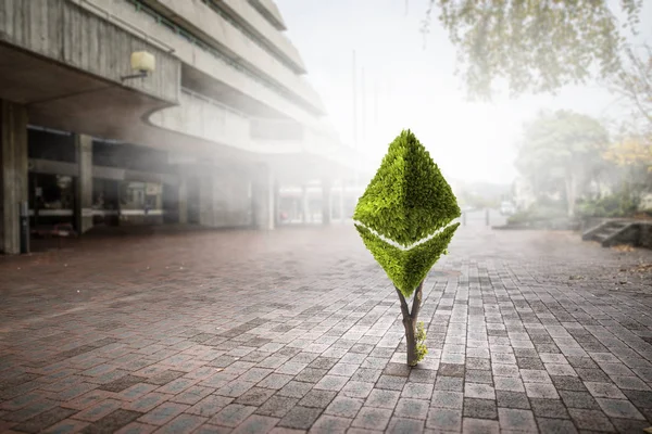 Planta de etéreo verde. Meios mistos — Fotografia de Stock