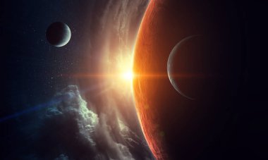 Benzersiz Bizim evrenimiz. Karışık teknik