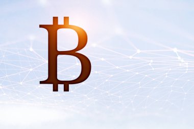 Kripto para birimi konsepti. Karışık ortam