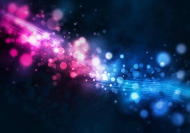 Renkli ışıklar hareketle bulanıklaşıyor