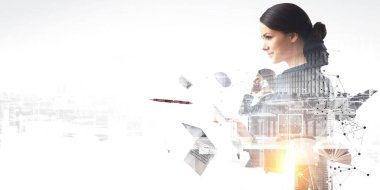 İş ekibi konsepti. Karışık ortam