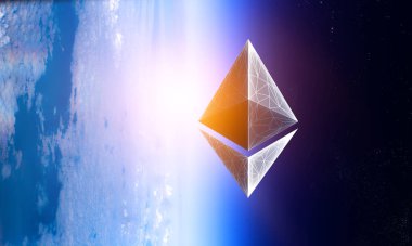 Kripto para birimi alanı. 3d render