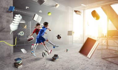 Zafer için sonsuz will ile. Karışık teknik