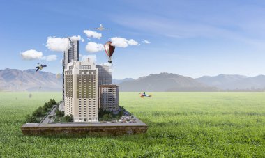 Modern şehir kavramı. Karışık teknik