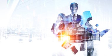 İş ekibi konsepti. Karışık ortam