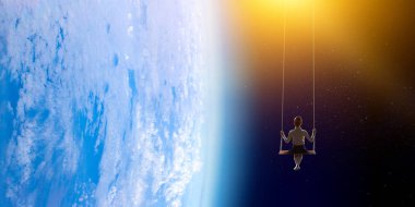 Çocukça tatlı rüyalar. Karışık teknik