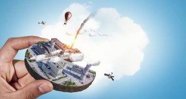 Onun yeni geliştirme projesi. Karışık teknik