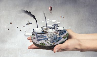 Endüstriyel yapı kavramı. Karışık teknik