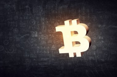 Kripto para birimi konsepti. Karışık ortam