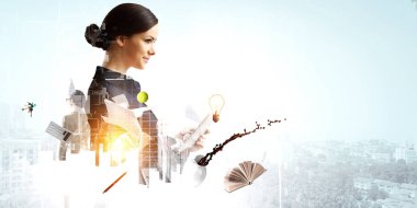 İş ekibi konsepti. Karışık ortam