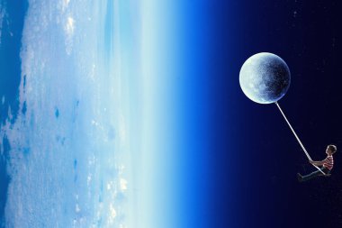 Çocukça tatlı rüyalar. Karışık teknik