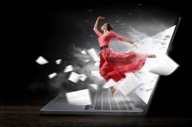 Dans tutkusu var. Karışık teknik