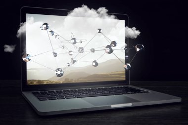 Konsept olarak ağ bağlantısı. Karışık ortam