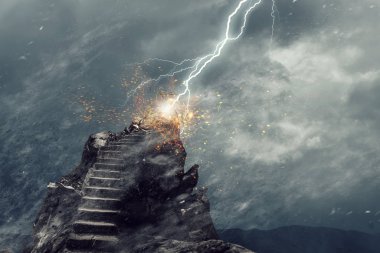 Taş yolu. Karışık teknik