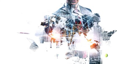 İş ekibi konsepti. Karışık ortam