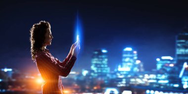 Sosyal bağlantı ve ağ. Karışık teknik