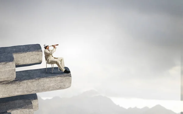 Cuando estés en la cima. Medios mixtos — Foto de Stock