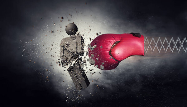 Боксерская перчатка сюрприз. Смешанные медиа
