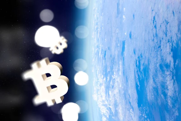 Kripto para birimi alanı. 3d render