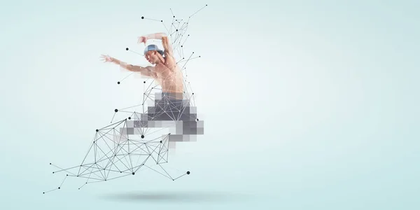 Dance connect people . Mixed media — Stock Photo, Image