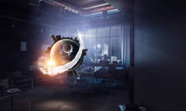 Kocaman bizim dünya. Karışık teknik