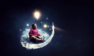 Bir peri masalı okuyorum. Karışık ortam