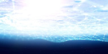 Küresel bağlantı ve ağ kurma. 3d oluşturma