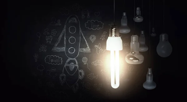 Begreppet ljus idé och kreativitet — Stockfoto