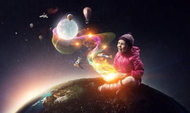 Bir peri masalı okuyorum. Karışık ortam