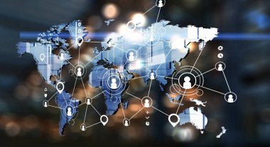 City scape ve ağ bağlantı kavramı