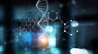 Güzel arkaplanda DNA molekülleri