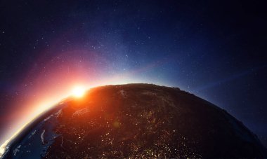 Benzersiz Bizim evrenimiz. Karışık teknik