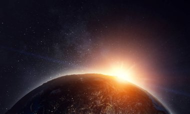 Benzersiz Bizim evrenimiz. Karışık teknik