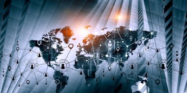 City scape ve ağ bağlantı kavramı