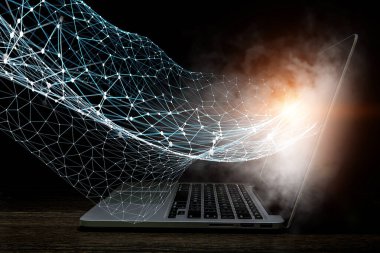 Konsept olarak ağ bağlantısı. Karışık ortam