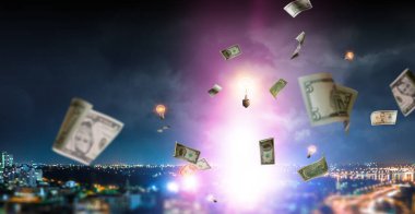 Başarı için parlak bir fikir. Karışık teknik