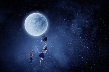 Çocukça tatlı rüyalar. Karışık teknik