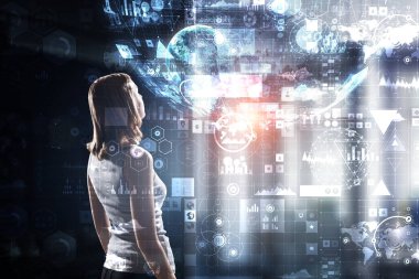 En son teknolojileri iş için. Karışık teknik